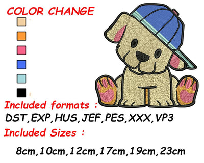 Dog Embroidery, Digital Embroidery, Pes File, Baby Dog, Cute Dog, Gift Ideas, Machine Embroidery Embroidery/Applique DESIGNS SVG Digital Designer 