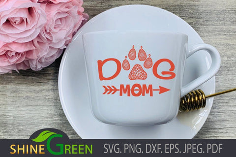 Dog Family Bundle SVG - Home, Dad, Mom, Brother, Sister - Paws Mandala SVG Shine Green Art 