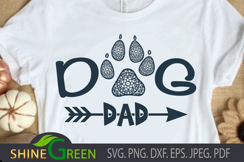 Dog Family Bundle SVG - Home, Dad, Mom, Brother, Sister - Paws Mandala SVG Shine Green Art 