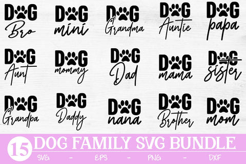 Dog Family SVG Bundle SVG Svgcraft 