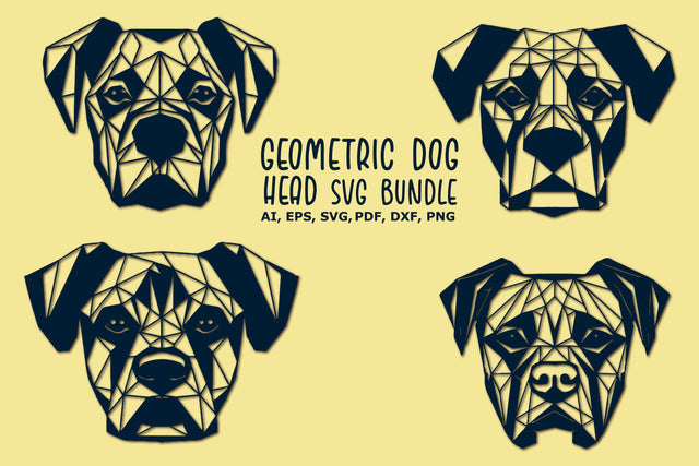 Dog Geometric Head SVG Bundle SVG MD JOYNAL ABDIN 