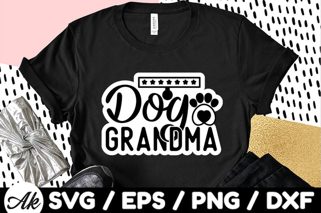 Dog grandma Stickers SVG akazaddesign 