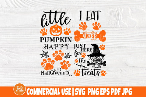 Dog Halloween Bandana SVG Bundle - Pumpkin Paw Print - Cut Files - 20 Funny Designs SVG TonisArtStudio 