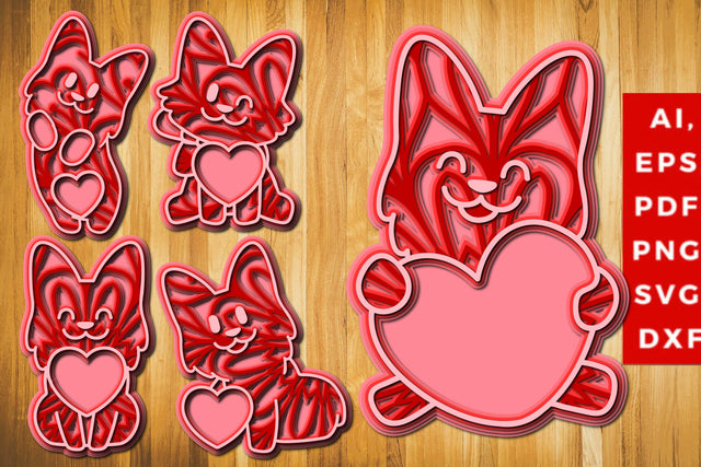 Dog heart layer SVG bundle with mandala SVG MD JOYNAL ABDIN 