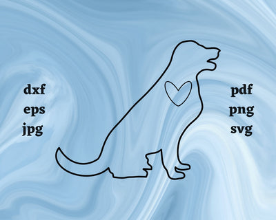 Dog Heart SVG Cut File SVG Northern Light SVG 