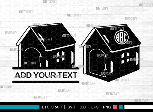 Dog House Monogram SVG, Dog Bone SVG, Pet House Svg, Dog Svg, Split Monogram Svg, Dog House Svg SVG ETC Craft 