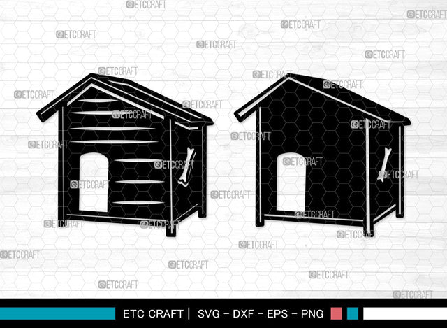 Dog House Silhouette | Dog House SVG | Dog Svg | Dog Paw Svg | Dog Bone Svg | Dog Home Silhouette SVG ETC Craft 