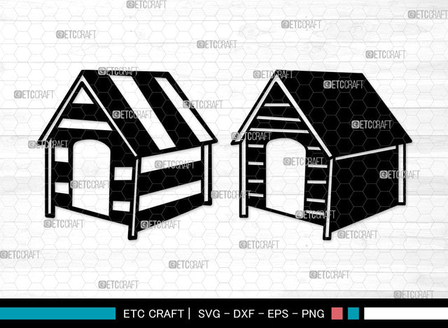 Dog House Silhouette | Dog Svg | Dog Paw Svg | Dog Bone Svg | Dog Home Silhouette SVG ETC Craft 