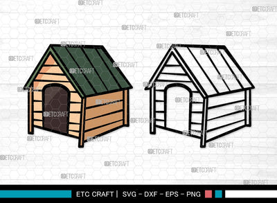 Dog House SVG Cut File | Dog Svg | Dog Paw Svg | Dog Bone Svg | Dog Home Clipart SVG ETC Craft 