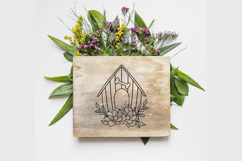 Dog House SVG, Floral Dog house svg SVG SmmrDesign 