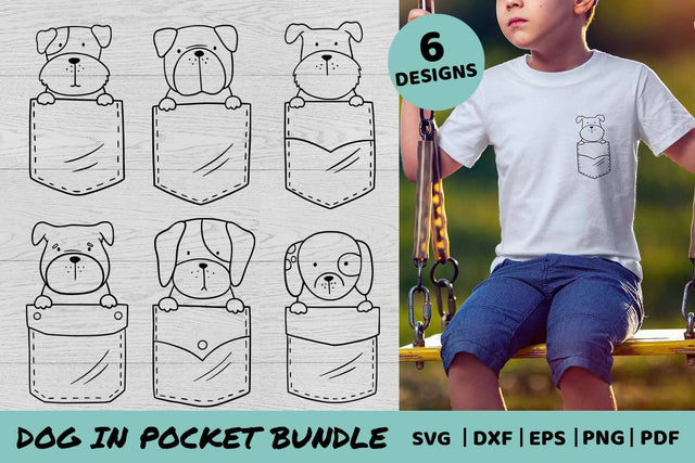 Dog in Pocket SVG Bundle | Pocket pets SVG SVG Irina Ostapenko 
