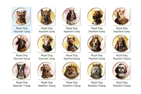 Dog Keychain Sublimation Bundle, Dog Breeds Keyring Designs Sublimation OrangeBrushStudio 