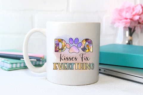 Dog Kisses Fix Everything I Dog Sublimation Design I Dog PNG Sublimation Happy Printables Club 