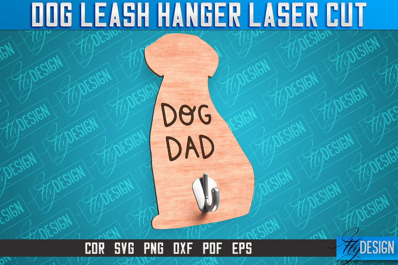 Dog Leash Hanger Laser Cut SVG | Laser Cut File | CNC Files SVG Fly Design 