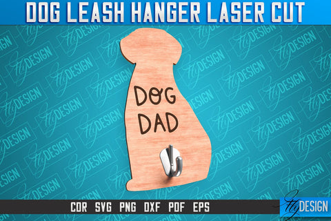 Dog Leash Hanger Laser Cut SVG | Laser Cut File | CNC Files SVG Fly Design 