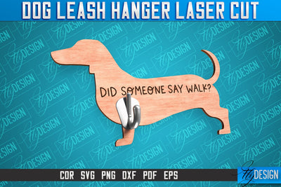 Dog Leash Hanger Laser Cut SVG | Laser Cut File | CNC Files SVG Fly Design 