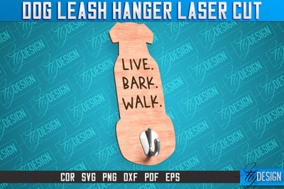 Dog Leash Hanger Laser Cut SVG | Laser Cut File | CNC Files SVG Fly Design 