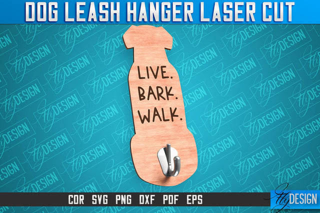 Dog Leash Hanger Laser Cut SVG | Laser Cut File | CNC Files SVG Fly Design 