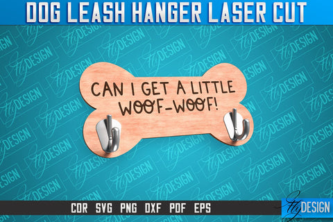 Dog Leash Hanger Laser Cut SVG | Laser Cut File | CNC Files SVG Fly Design 