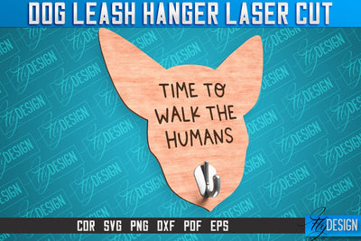 Dog Leash Hanger Laser Cut SVG | Laser Cut File | CNC Files SVG Fly Design 