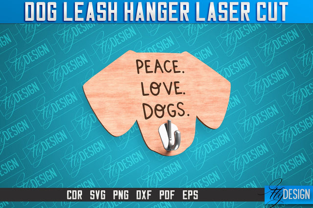 Dog Leash Hanger Laser Cut SVG | Laser Cut File | CNC Files SVG Fly Design 