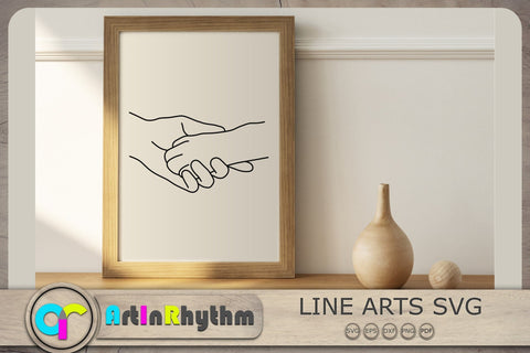 Dog Line Art Svg, Dog Paw and Human Hand Svg, Animal Line Art Svg SVG Artinrhythm shop 