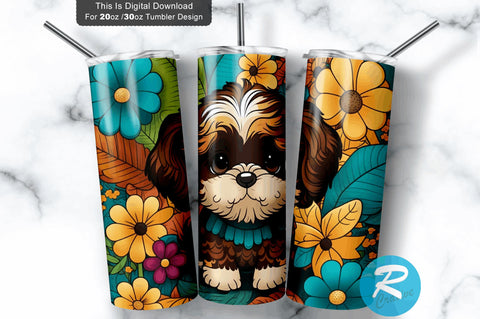 Dog Little Puppie 20 oz / 30 oz Tumbler PNG Sublimation Regulrcrative 