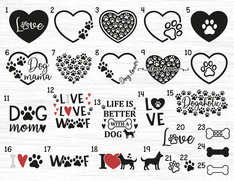Dog Lover SVG Bundle | Paw prints SVG SVG MagicArtLab 