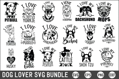 Dog Lover Svg Bundle SVG Creativeart88 