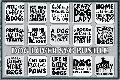 Dog Lover Svg Bundle SVG Creativeart88 
