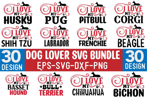 DOG Lover SVG Design Bundle SVG CraftingStudio 