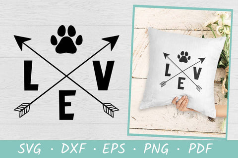 Dog Lover SVG | Paw print | Love pet SVG SVG Irina Ostapenko 