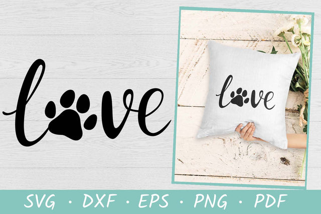 Dog Lover SVG | Paw print | Love With Paw Print SVG SVG Irina Ostapenko 