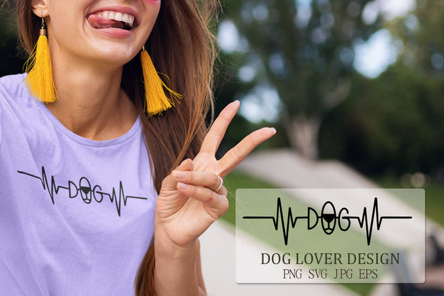 Dog Lover T-shirt SVG Design | Heartbeat Sign for Dog mom SVG Pfiffen's World 