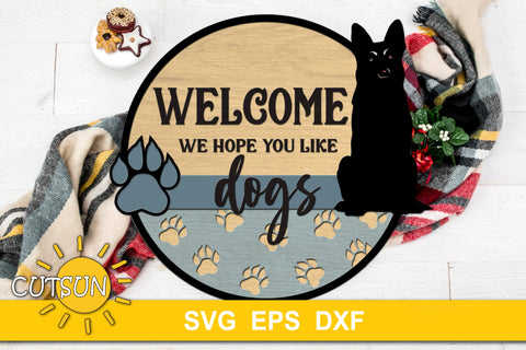 Dog Lover Welcome Sign SVG | Dog owner SVG SVG CutsunSVG 