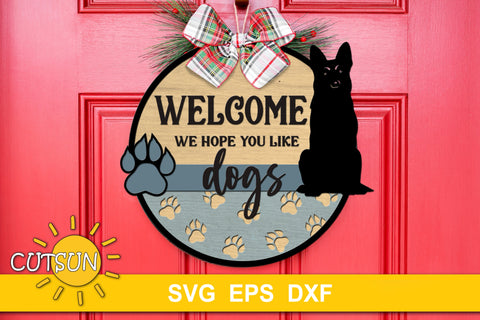 Dog Lover Welcome Sign SVG | Dog owner SVG SVG CutsunSVG 