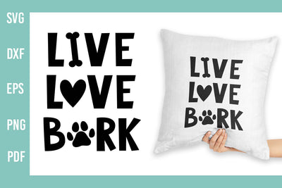 Dog Lovers | Live Love Bark SVG | Paw print SVG SVG Irina Ostapenko 