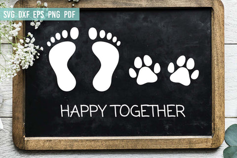 Dog Lovers SVG | Paw print | Dog Paw SVG | Happy Together SVG Irina Ostapenko 
