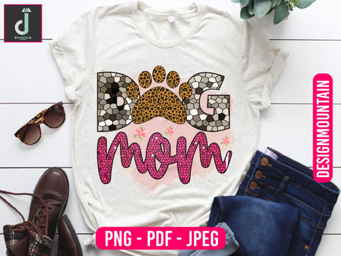 Dog Mama, Dog Mom Western Leopard PNG Design Sublimation Sublimation Alihossainbd 