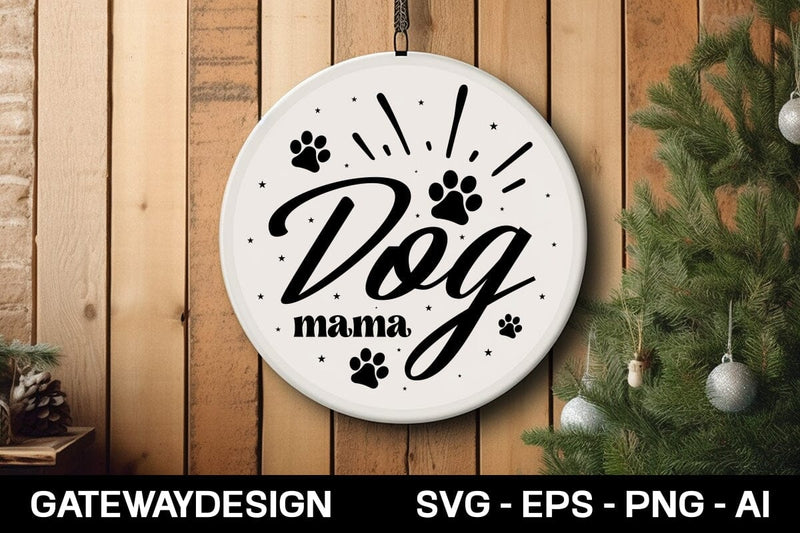 Dog Mama round sign design SVG designmaster24 