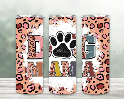 Dog Mama Tumbler, Dog Mama Paw Png Sublimation Sublimation ToriDesigns 
