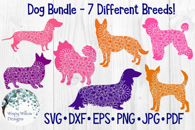 Dog Mandala Bundle SVG Wispy Willow Designs