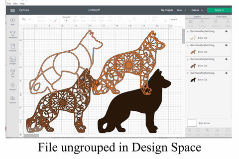 Dog Mandala SVG Bundle Volume 4 Shih Tzu, German Shepherd, Border Collie, Pomeranian, Dachshund SVG Digital Honeybee 