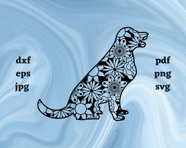 Dog Mandala SVG Cut File SVG Northern Light SVG 