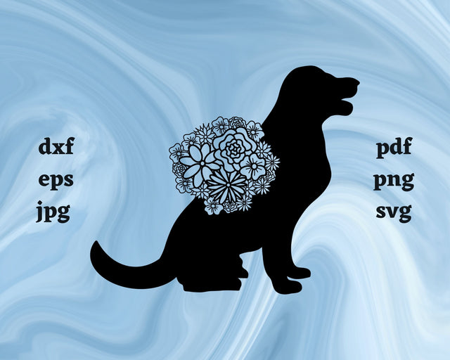 Dog Mandala SVG Cut File SVG Northern Light SVG 