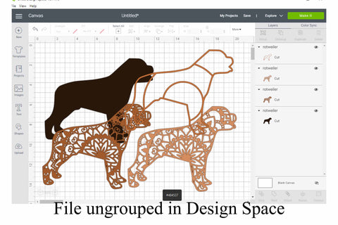 Dog Mandala SVG Layered Mandala Bundle 3 - 5 Dog Breeds SVG Digital Honeybee 