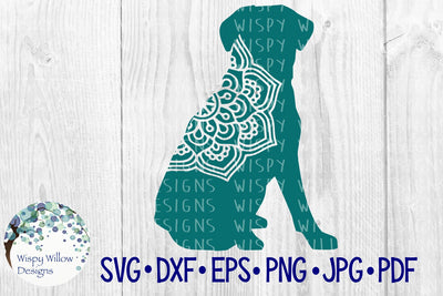Dog Mandala SVG Wispy Willow Designs 