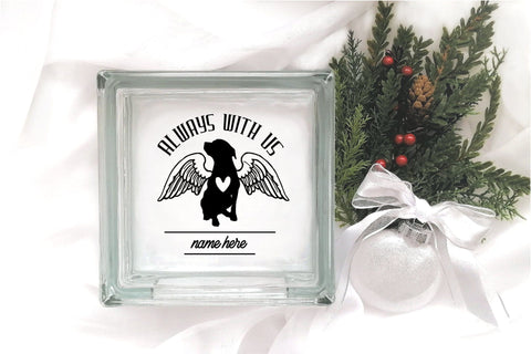 Dog Memorial Ornament SVG Angel Dog Christmas Round Ornament SVG OrangeBrushStudio 