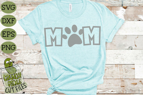 Dog Mom / Cat Mom Paw Print SVG File SVG Crunchy Pickle 