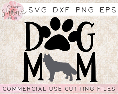 Dog Mom Husky SVG Poppy Shine Design 